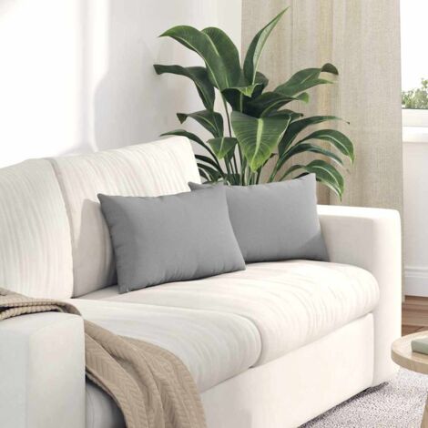 Sofa Pillows 2 pcs Cloud Grey 50 x 30 cm Fabric vidaXL (1/5)
