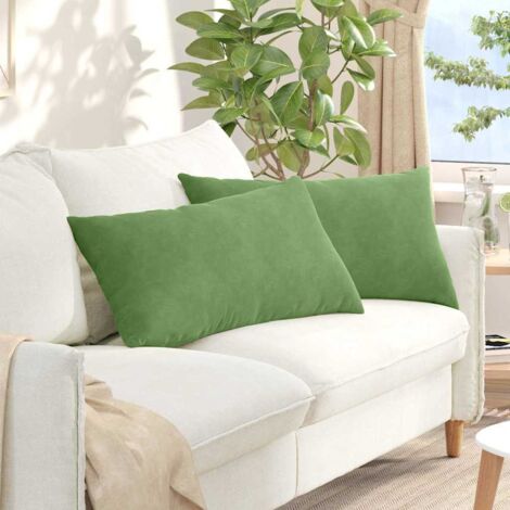 Sofa Pillows 2 pcs Light Green 80 x 40 cm Corduroy Fabric vidaXL
