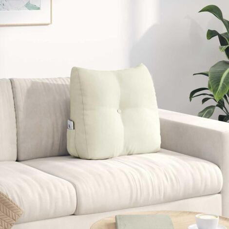 Back Pillow Cream 45 x 24 x 50 cm Velvet vidaXL