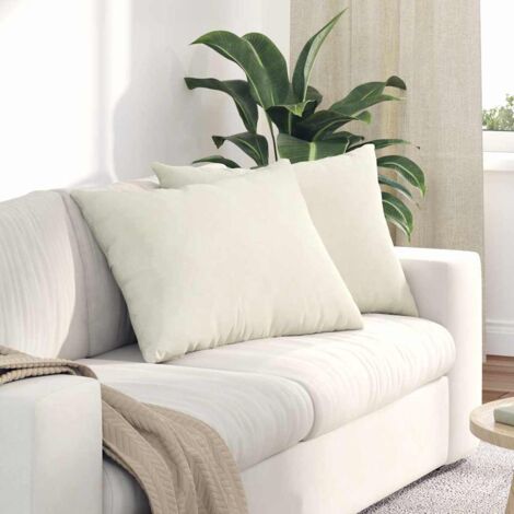 Sofa Pillows 2 pcs Cream 70 x 50 cm Corduroy Fabric vidaXL
