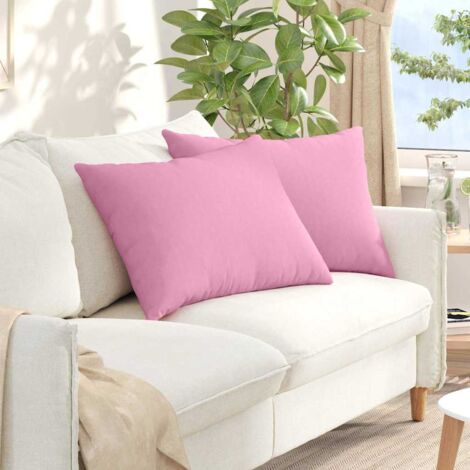 Sofa Pillows 2 pcs Pink 70 x 50 cm Fabric vidaXL