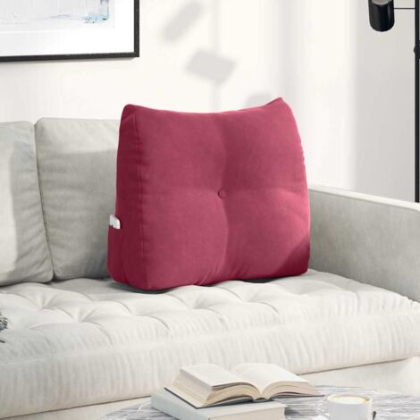 Back Pillow Wine Red 60 x 24 x 50 cm Velvet vidaXL