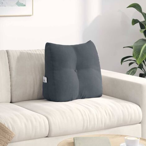 Back Pillow Dark Grey 45 x 24 x 50 cm Velvet vidaXL