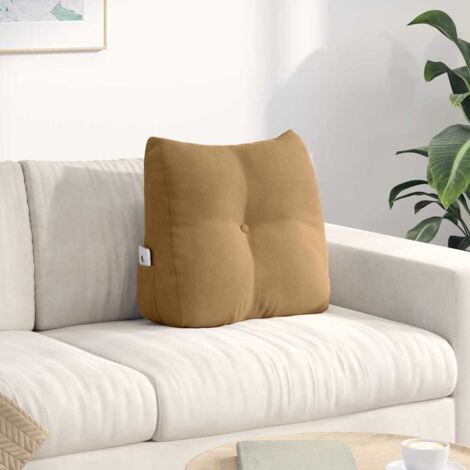 Back Pillow Brown 45 x 24 x 50 cm Velvet vidaXL