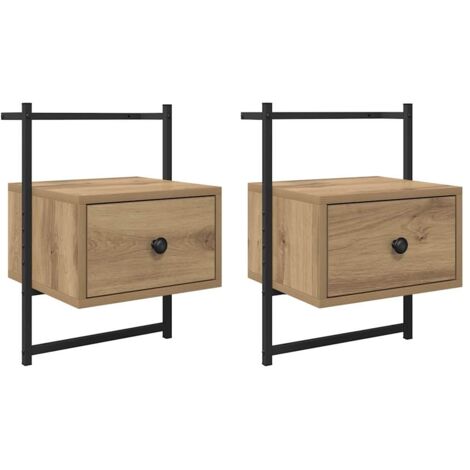 Bedside Cabinet with Drawer 2 pcs Artisan Oak 35 x 30 x 51 cm vidaXL (1/5)