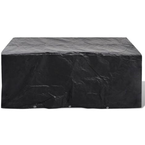Garden Furniture Cover 6 Person Poly Rattan Set 10 Eyelets 240x140cm vidaXL
