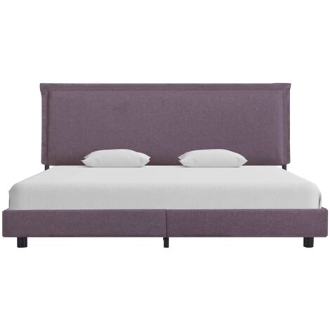 Bed Frame without Mattress Taupe Fabric 150x200 cm King Size vidaXL