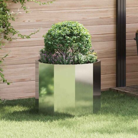 Planter Silver 60 x 60 x 50 cm Galvanised Steel vidaXL
