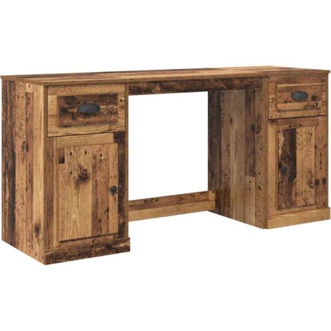 Desk with Cabinet Old Wood 154.5 x 50 x 75 cm Engineered Wood vidaXL