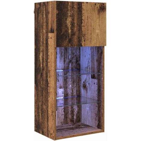 Wall-mounted TV Cabinet Wall-mounted Old Wood Engineered Wood vidaXL (1/5)