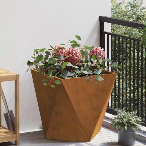 Planter Rusty 50 x 50 x 50 cm Weathering Steel vidaXL