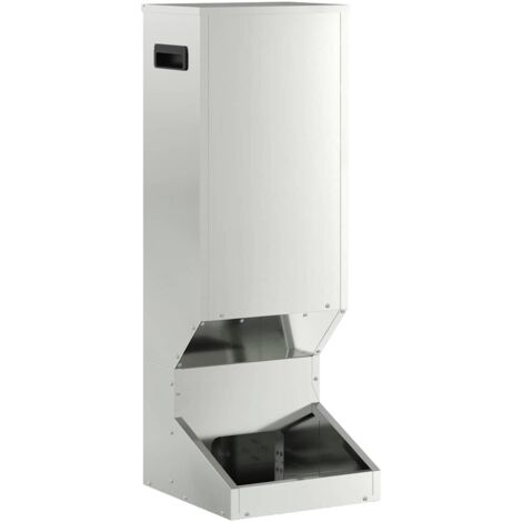 Deer Feeder Silver 28 x 30 x 80 cm Galvanised Steel vidaXL
