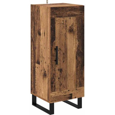 Sideboard Old Wood 34.5 x 34 x 90 cm Engineered Wood and Iron vidaXL (1/5)