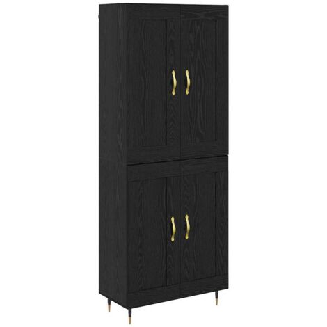 Highboard Black Oak 69.5 x 34 x 90 cm Engineered Wood vidaXL (1/5)