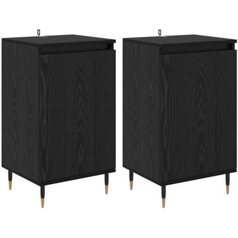 Sideboard 2 pcs Black Oak 40 x 35 x 70 cm vidaXL (1/5)