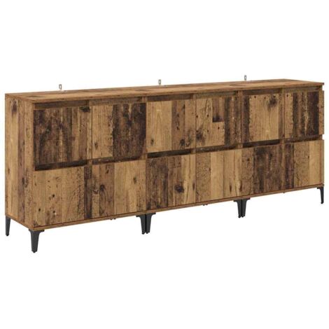 Sideboards 3 pcs Old Wood 60 x 35 x 70 cm Engineered Wood vidaXL (1/5)