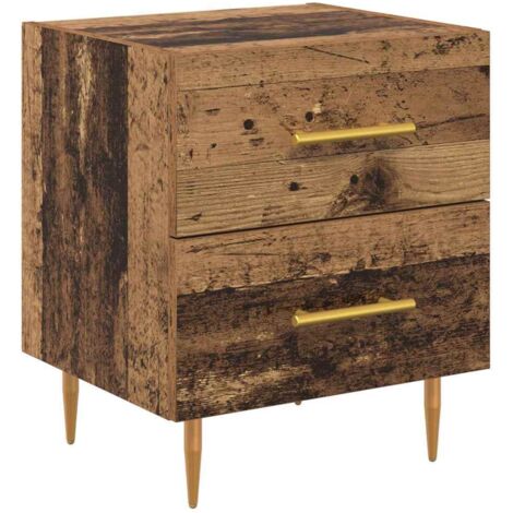 Bedside Cabinet Old Wood 40 x 35 x 47.5 cm Engineered Wood vidaXL (1/5)