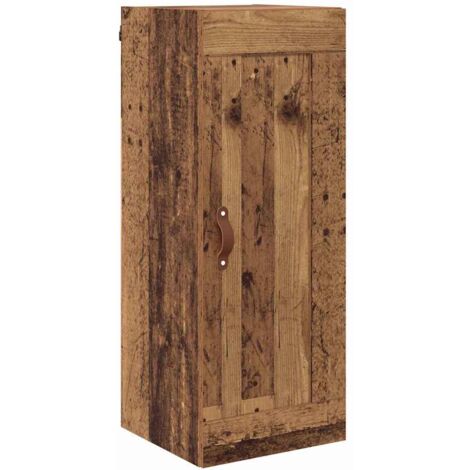 Wall Mounted Cabinet Old Wood 34.5 x 34 x 90 cm Engineered Wood vidaXL (1/5)