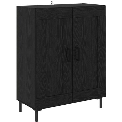 Sideboard Black Oak 69.5 x 34 x 90 cm Engineered Wood and Iron vidaXL (1/5)
