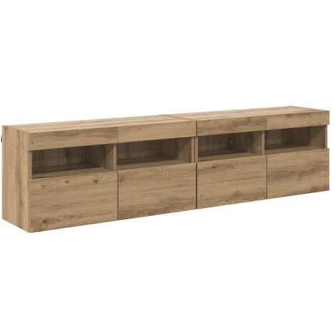 TV Wall Cabinets Wall-mounted 2 pcs Artisan Oak 80 x 30 x 40 cm vidaXL (1/5)