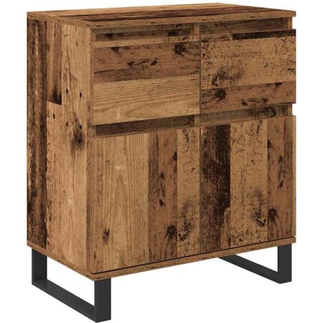 Sideboard Old Wood 60 x 35 x 70 cm Engineered Wood and Iron vidaXL (1/5)