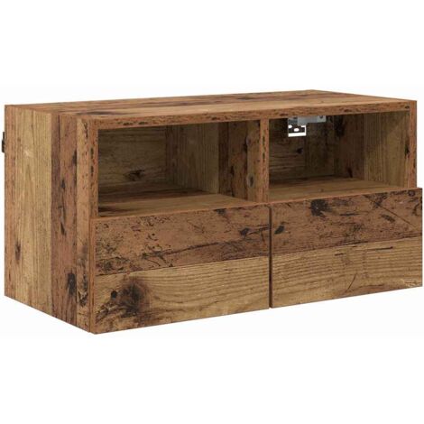 TV Wall Cabinet Old Wood 60 x 30 x 30 cm Engineered Wood vidaXL (1/5)