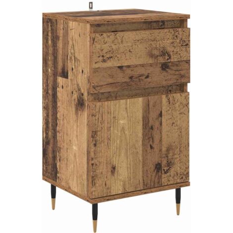 Sideboard Old Wood 40 x 35 x 70 cm Engineered Wood and Iron vidaXL (1/5)