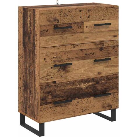 Sideboard Old Wood 69.5 x 34 x 90 cm Engineered Wood and Iron vidaXL (1/5)