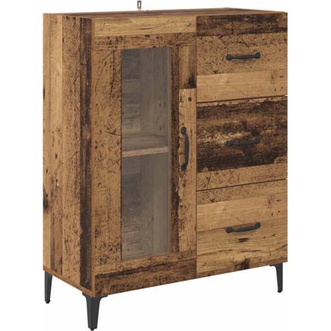 Sideboard Old Wood 69.5 x 34 x 90 cm Engineered Wood and Iron vidaXL (1/5)