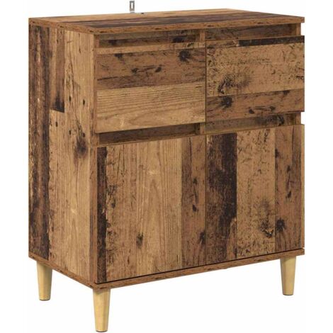 Sideboard with Drawer Old Wood 60 x 35 x 70 cm Engineered Wood vidaXL
