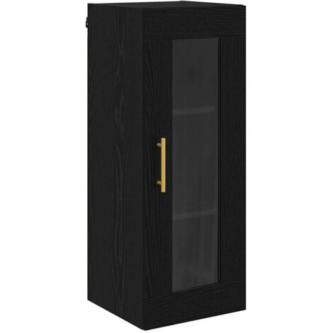 Wall Mounted Cabinet Black Oak 34.5 x 34 x 90 cm vidaXL (1/5)