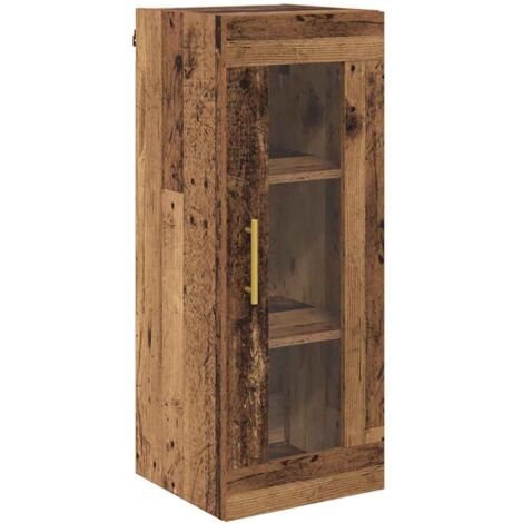 Wall Mounted Cabinet Old Wood 34.5 x 34 x 90 cm vidaXL (1/5)