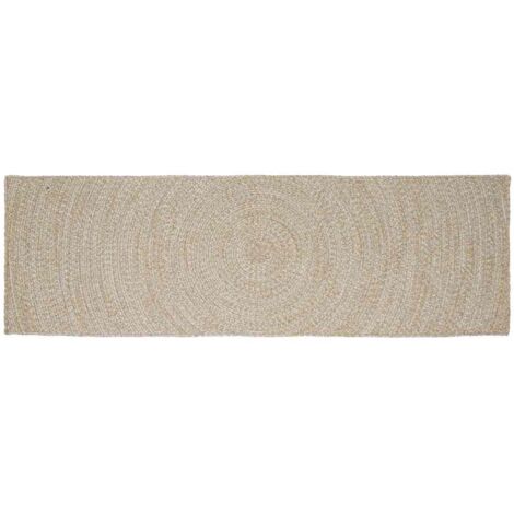 Area Rugs Natural and White 60 x 250 cm Jute vidaXL
