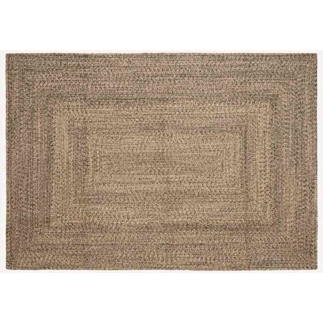 Area Rugs Natural and Black 240 x 340 cm Jute vidaXL