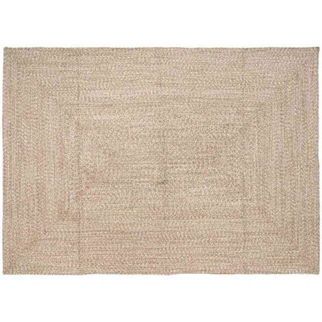 Area Rugs Natural and White 160 x 230 cm Jute vidaXL