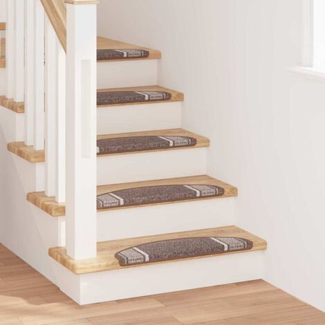 Self-adhesive Stair Mats 15 pcs Brown 65 x 21 x 4 cm vidaXL
