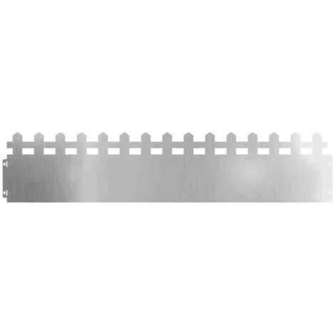 Lawn Edgings 30 pcs Silver 103 x 0.05 x 22 cm Galvanised Steel vidaXL