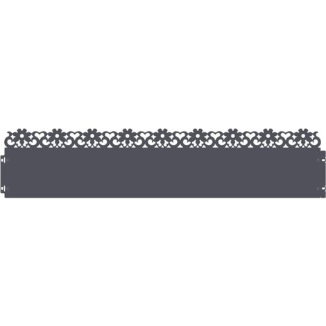 Lawn Edgings 30 pcs Anthracite 103 x 0.05 x 22 cm Steel vidaXL