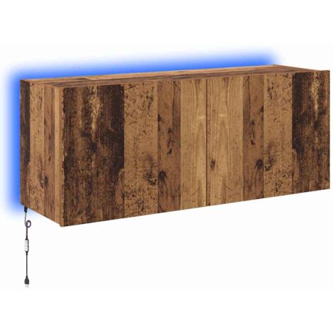 TV Wall Cabinet Old Wood 100 x 35 x 41 cm Engineered Wood vidaXL (1/5)