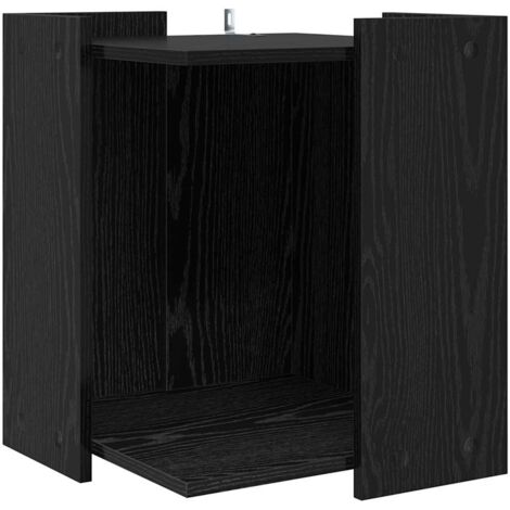 Cat Litter Box Enclosure Black Oak 42 x 42 x 51 cm vidaXL