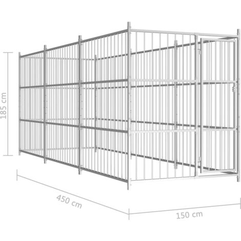 Outdoor Dog Kennel 450x150x185 cm vidaXL