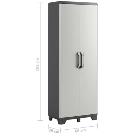 Multipurpose Storage Cabinet Gear Black and Grey 182 cm Keter