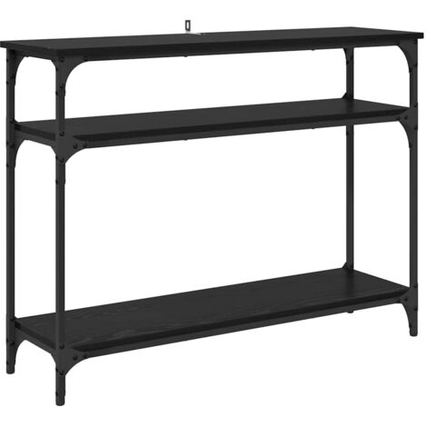 Console Table Black Oak 100 x 29 x 75 cm Engineered Wood vidaXL