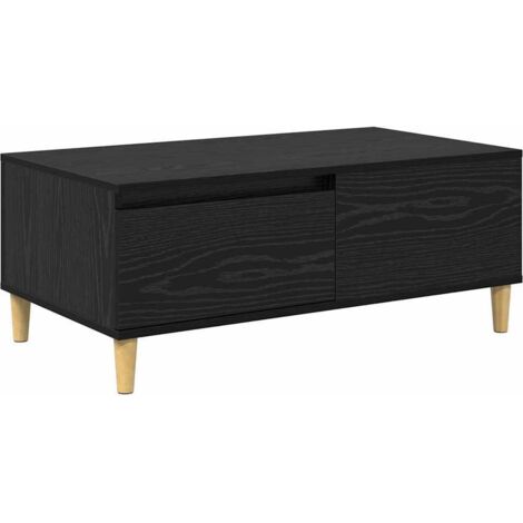 Coffee Table Black Oak 90 x 50 x 35 cm Engineered Wood vidaXL (1/5)