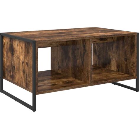 Coffee Table Smoke Oak 80 x 50 x 40 cm Engineered Wood vidaXL (1/5)