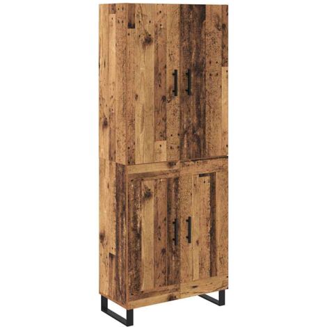 Highboard 2 pcs Old Wood 69.5 x 34 x 180 cm vidaXL