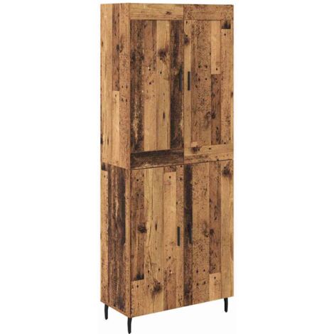 Highboard 2 pcs Old Wood Engineered Wood vidaXL