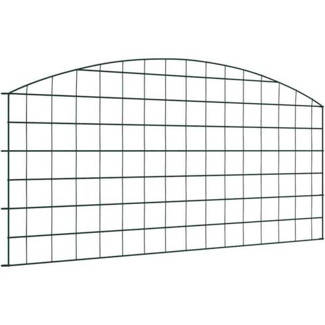 Pond Fence Set 5 pcs Green 100 x 50 cm Steel vidaXL (1/5)