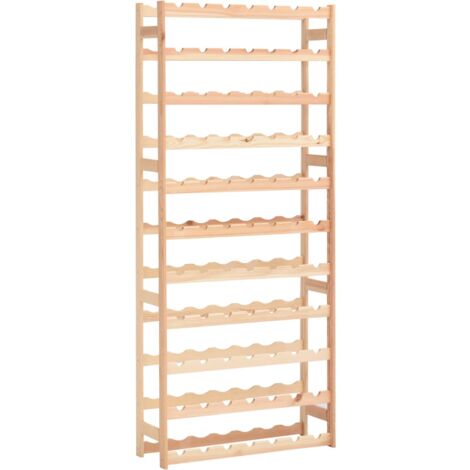Wine Rack for 77 Bottles Pinewood vidaXL