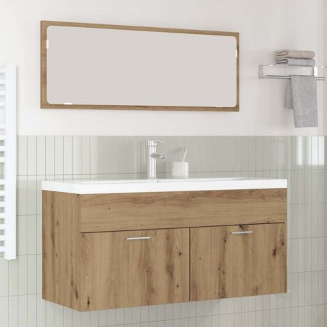 Bathroom Cabinet Artisan Oak 100 x 38.5 x 46 cm Engineered Wood vidaXL